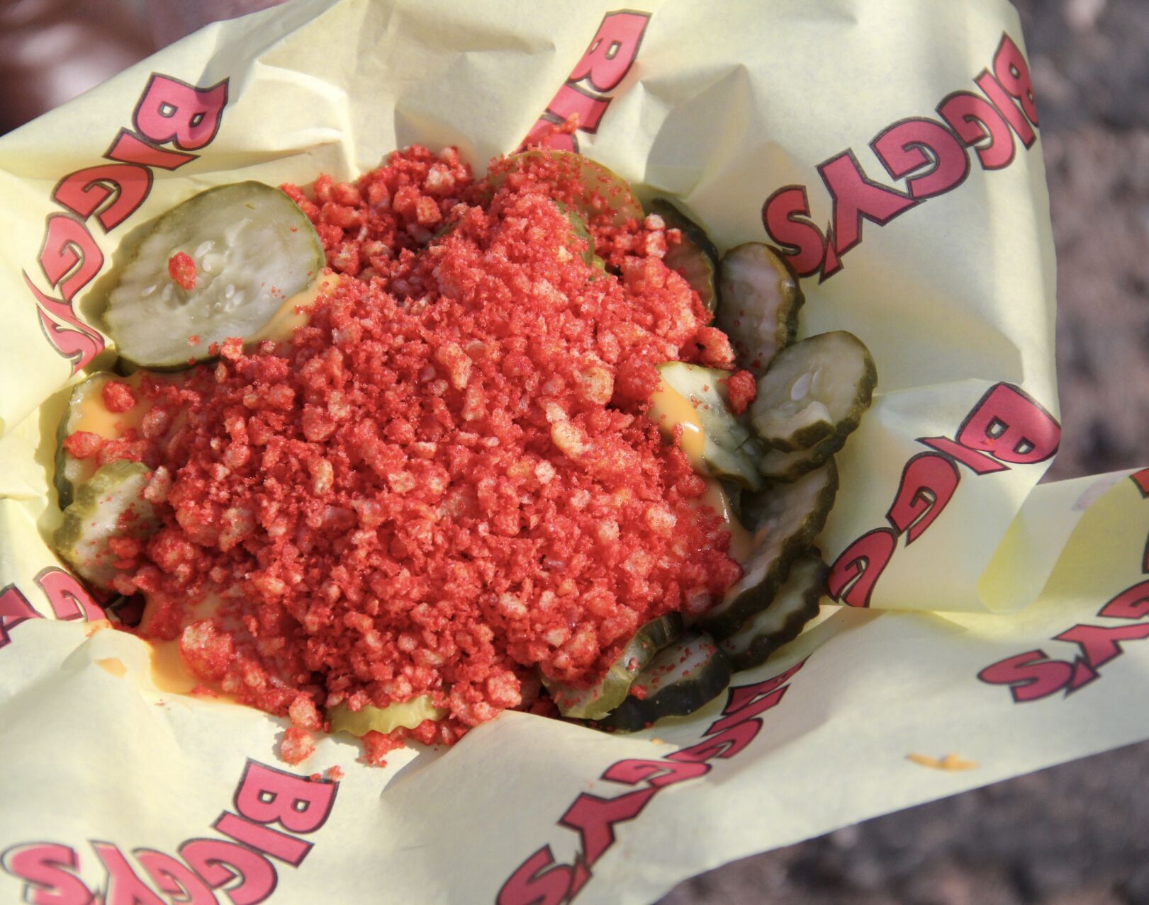 Hot Cheetos pickles